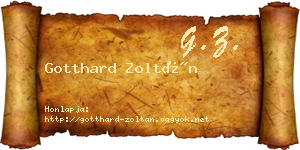 Gotthard Zoltán névjegykártya