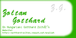 zoltan gotthard business card